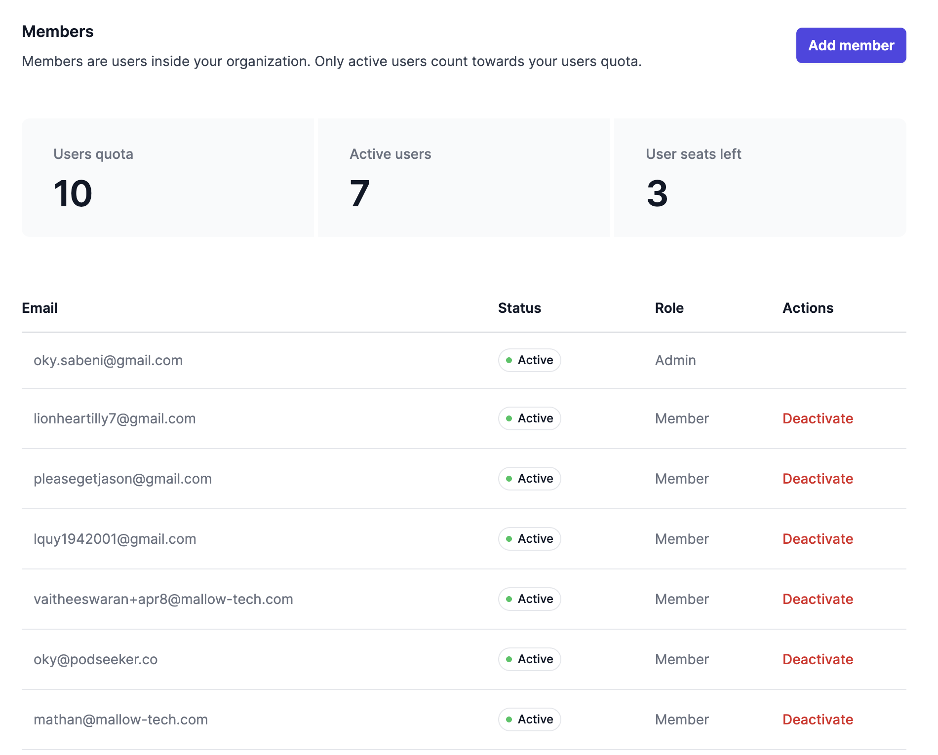 Podseeker member page